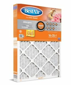 Outlet ✔️ BestAir 16 x 20 x 1 Merv 10 Pleated Furnace Filter Value, 3 Pack - B1-1620-10-3P4 - Furnace Filters & Maintenance ❤️
