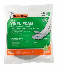 Best Sale 🧨 Frost King Vinyl Foam Weatherseal - V449/8 - Weather Stripping ✨