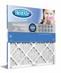 Budget 🥰 Bestair 20 x 20 x 1 Merv 13 Pleated Furnace Filter - B1-2020-13-6 - Furnace Filters & Maintenance ✔️
