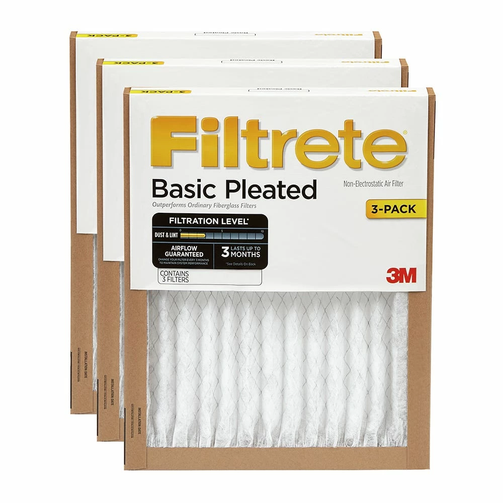 Budget ⌛ 3Pk Filtrete Basic Pleated Filter 20x20x1 (FBA02CI-3PK-2) - Furnace Filters & Maintenance ⌛ 4 Budget ⌛ 3Pk Filtrete Basic Pleated Filter 20x20x1 (FBA02CI-3PK-2) - Furnace Filters & Maintenance ⌛ - Image 2