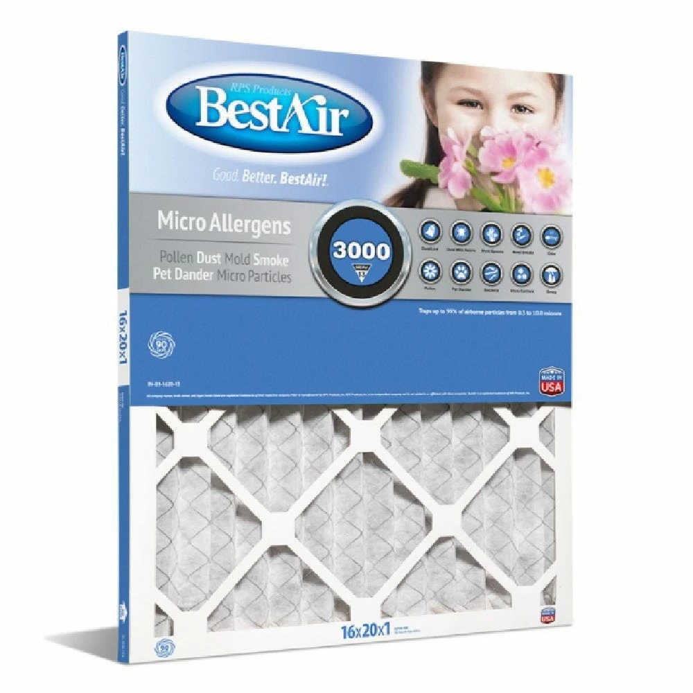 Promo ๐ Bestair 16 x 20 x 1 Merv 13 Pleated Furnace Filter - B1-1620-13-6 - Furnace Filters & Maintenance ๐งจ 3 Promo ๐ Bestair 16 x 20 x 1 Merv 13 Pleated Furnace Filter - B1-1620-13-6 - Furnace Filters & Maintenance ๐งจ