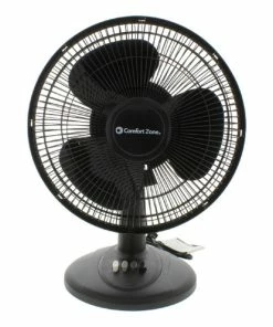 Wholesale 😀 Comfort Zone Oscillation Table Fan with Adjustable Tilt, 12" - CZ121BK - Fans 👍