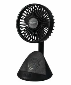 Buy ✨ Comfort Zone 4" Personal Rechargeable Fan with Wireless Phone Charger - CZPF401BK - Fans 🧨