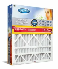 Best deal 🤩 Bestair 20 x 25 x 4 Merv 13 Honeywell Air Filter - HW2025-13R - Furnace Filters & Maintenance ⭐