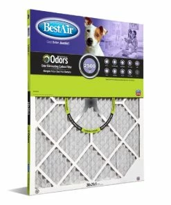 Promo 🌟 Bestair 20 x 25 x 1 Merv 11 Allergen/Odor Reduction Carbon Air Filter - PF2025-1 - Furnace Filters & Maintenance ✔️