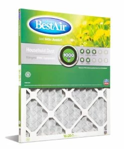 Wholesale 🔔 Bestair 16 x 20 x 1 Merv 8 Pleated Furnace Filter - B1-1620-8-12 - Furnace Filters & Maintenance 🎁
