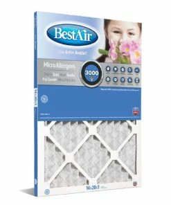 Flash Sale 💯 Bestair 14 x 20 x 1 Merv 13 Pleated Furnace Filter - B1-1420-13-6 - Furnace Filters & Maintenance 🌟