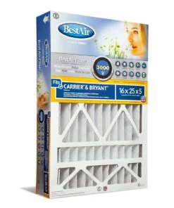 Best Sale 🥰 Bestair 16 x 25 x 5 Merv 13 Carrier & Bryant Air Furnace Filter - CB1625-13R - Furnace Filters & Maintenance 😍