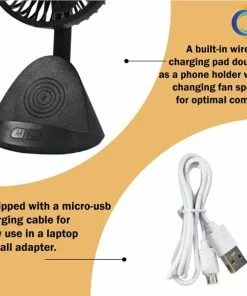 Buy ✨ Comfort Zone 4" Personal Rechargeable Fan with Wireless Phone Charger - CZPF401BK - Fans 🧨 12 Buy ✨ Comfort Zone 4" Personal Rechargeable Fan with Wireless Phone Charger - CZPF401BK - Fans 🧨 -Heating Shop 93715ef5d0166c7a2f0795eacd6dee14fdad65a7 85615034 4