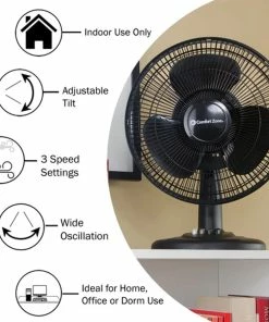 Wholesale 😀 Comfort Zone Oscillation Table Fan with Adjustable Tilt, 12" - CZ121BK - Fans 👍 -Heating Shop 9bcad6f17a95b2445514bdce644abe20d752694f 85615037 3