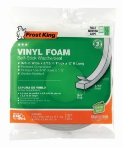 Wholesale 🤩 Frost King Closed Cell Vinyl Foam Tape - V443H - Weather Stripping 🎁