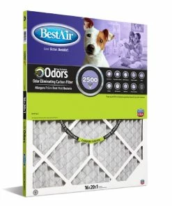 Promo 👍 Bestair 16 x 20 x 1 Merv 11 Allergen/Odor Reduction Carbon Air Filter - PF1620-1 - Furnace Filters & Maintenance 🌟