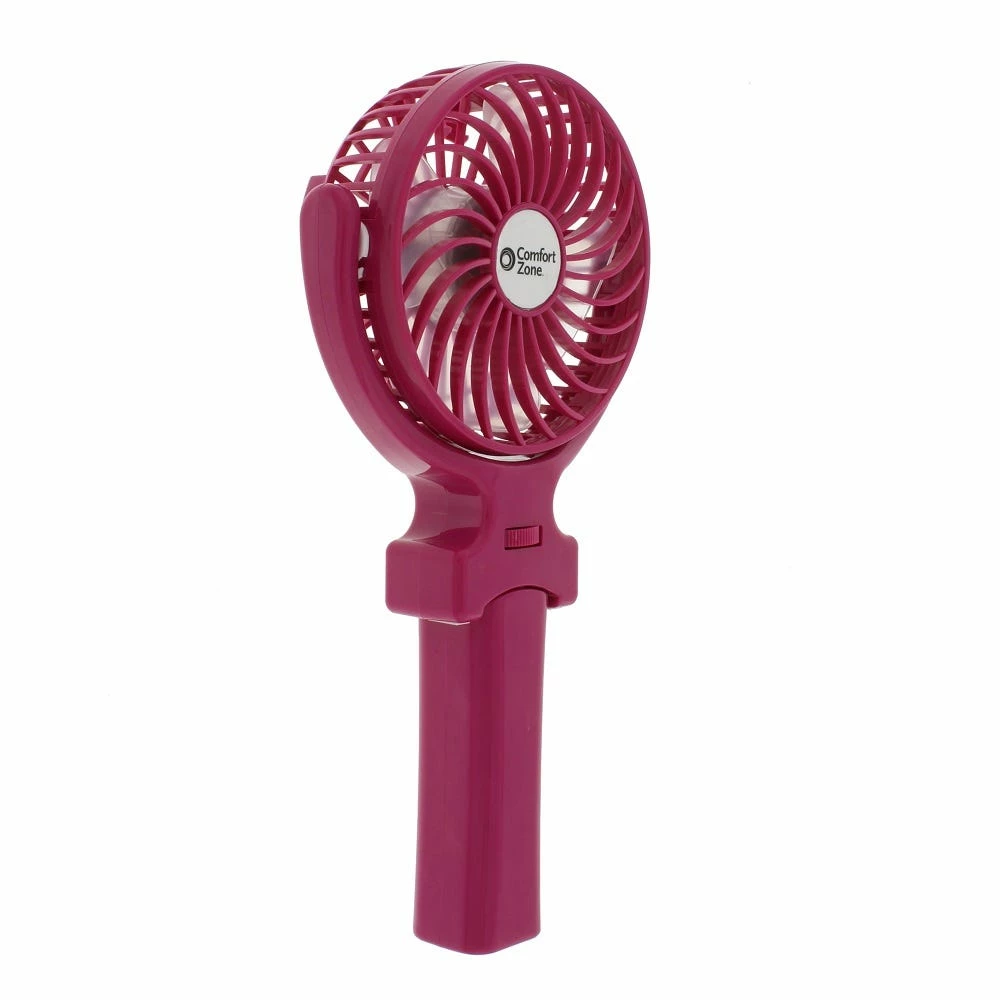 Cheap 😍 Comfort Zone 4" Handheld Rechargeable Fan Assorted Colors - CZBT5BAS - Fans ⭐ 4 Cheap 😍 Comfort Zone 4" Handheld Rechargeable Fan Assorted Colors - CZBT5BAS - Fans ⭐ - Image 2