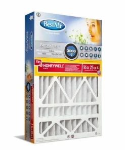 Best Sale 😀 Bestair 16 x 25 x 4 Merv 13 Honeywell Air Filter - HW1625-13R - Furnace Filters & Maintenance ⌛