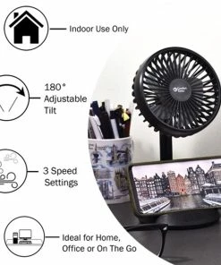 Buy ✨ Comfort Zone 4" Personal Rechargeable Fan with Wireless Phone Charger - CZPF401BK - Fans 🧨 11 Buy ✨ Comfort Zone 4" Personal Rechargeable Fan with Wireless Phone Charger - CZPF401BK - Fans 🧨 -Heating Shop f71e3aaf098f217e344d34518a44bf3fadb311ca 85615034 3