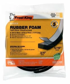 Best Pirce 👍 Frost King 5/16" Sponge Rubber Foam Tape - R534H - Weather Stripping 🌟